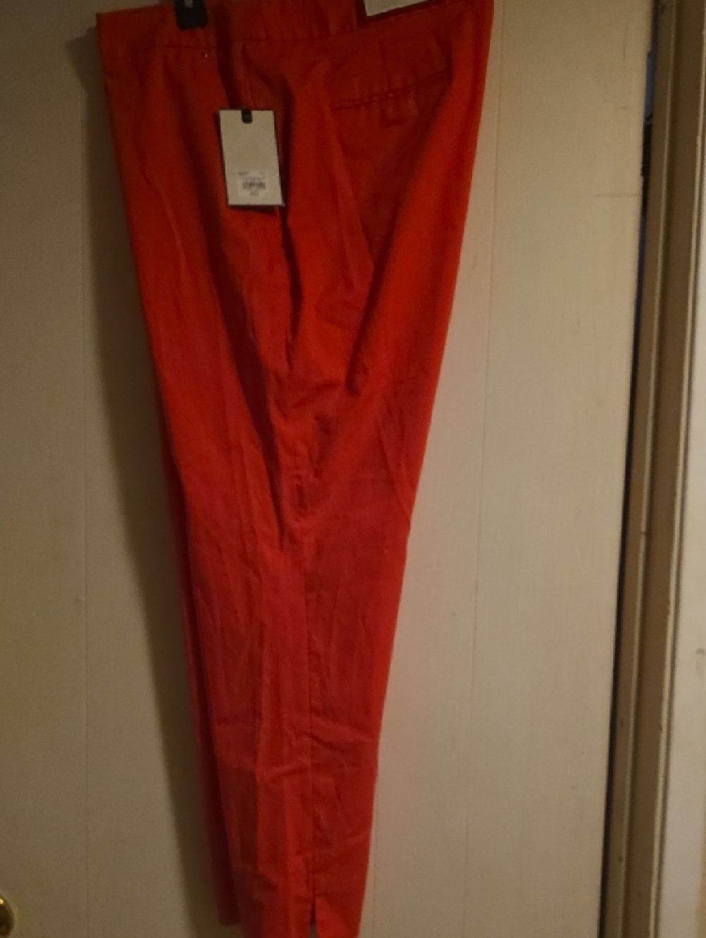 Dana Buchman Women’s Vibrant Orange-Red Ankle Chinos - Picture 3 of 3